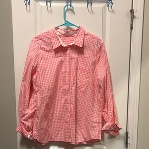 Pink Gingham Button-Up Shirt